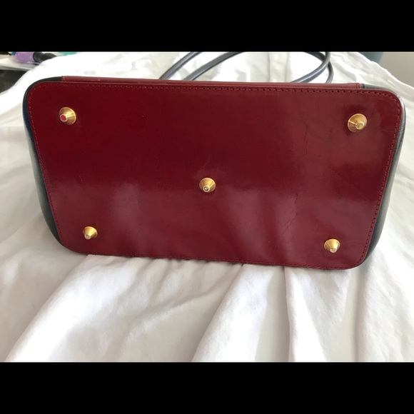 Red and Black Tusk NY leather hobo / handbag - Picture 3 of 4